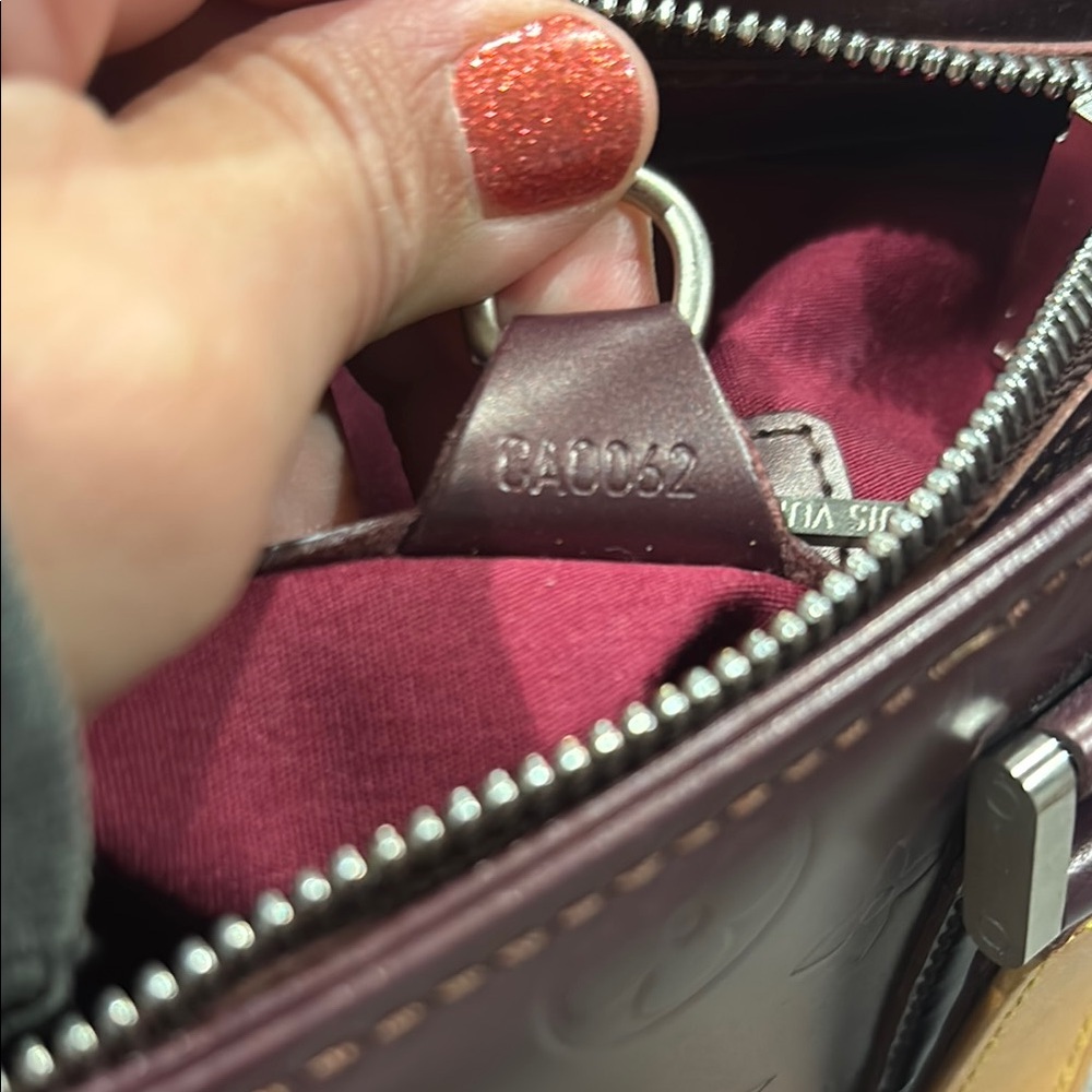 Louis Vuitton Burgundy Tote Bag - Picture 8 of 12